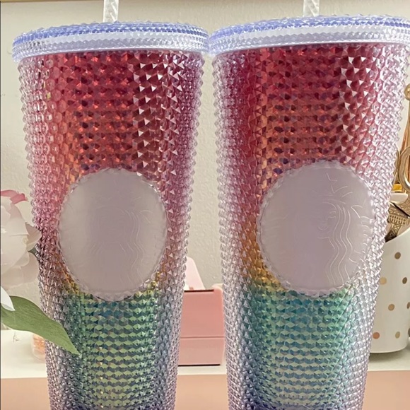 2 Starbucks Studded Rainbow Pride Tumblers - Picture 2 of 4